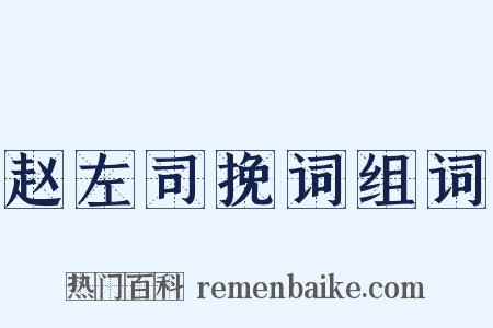 赵左司挽词组词是什么意思的图片